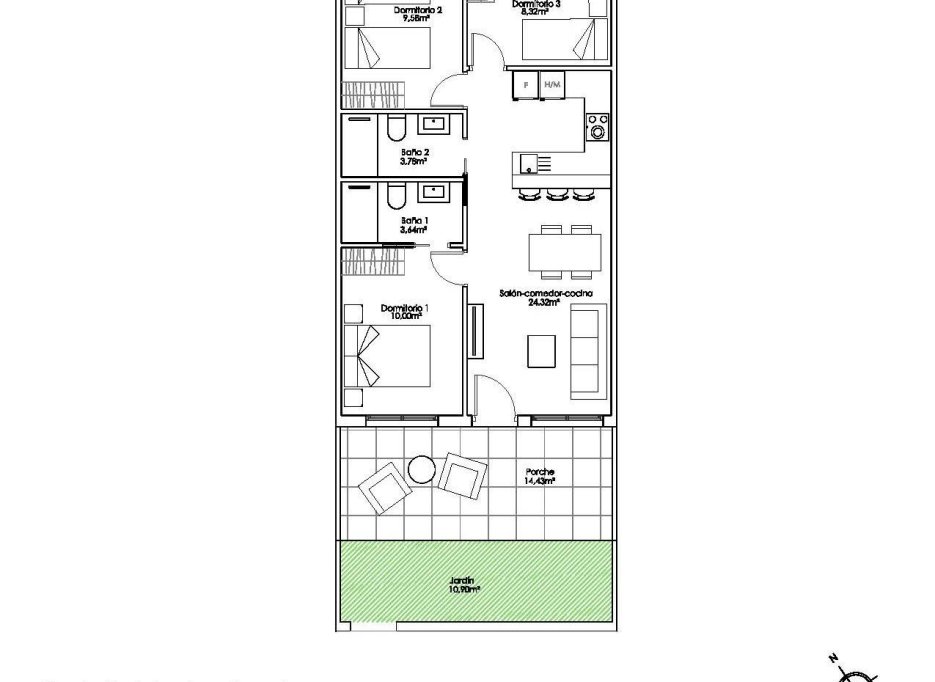 New Build - Bungalow - Pilar de la Horadada - Parque Ramon eugenio Escudero