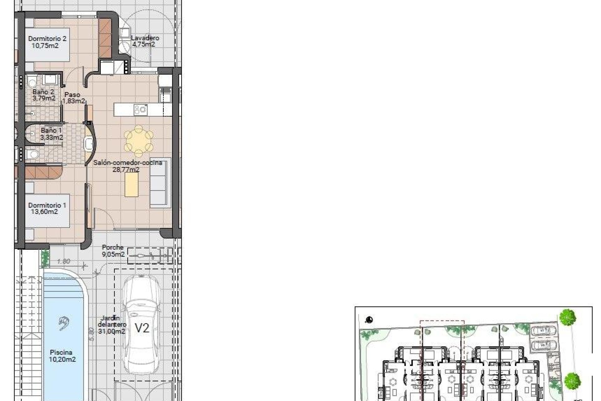 New Build - Bungalow - Pilar de la Horadada - Zona Pueblo