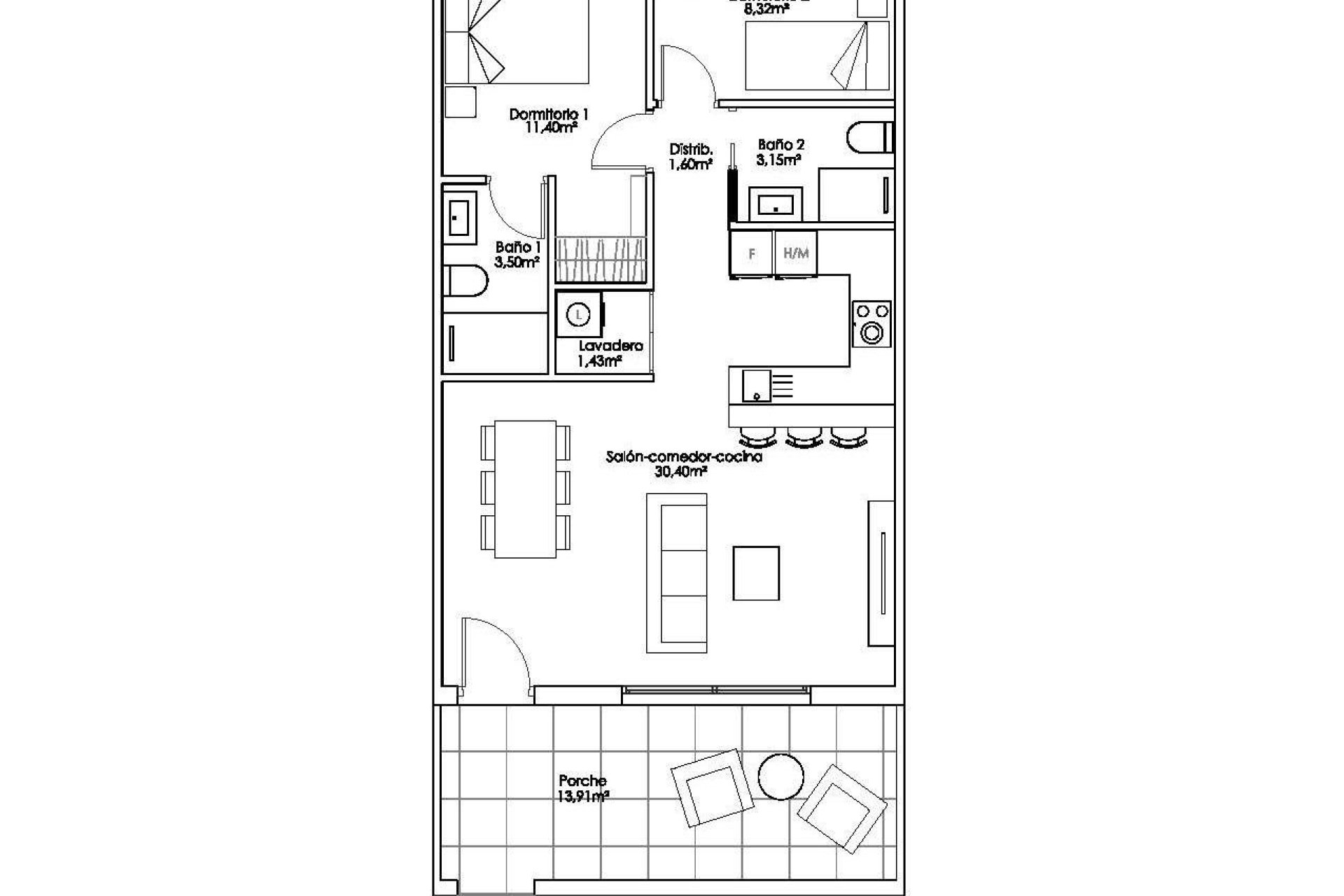 Nieuwbouw  - Bungalow - Pilar de la Horadada - Parque Ramon eugenio Escudero