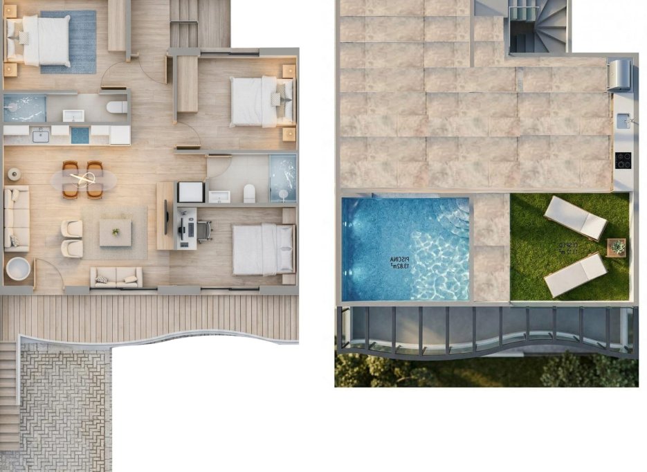 Nieuwbouw  - Bungalow - Pilar de la Horadada - parques de Andromeda