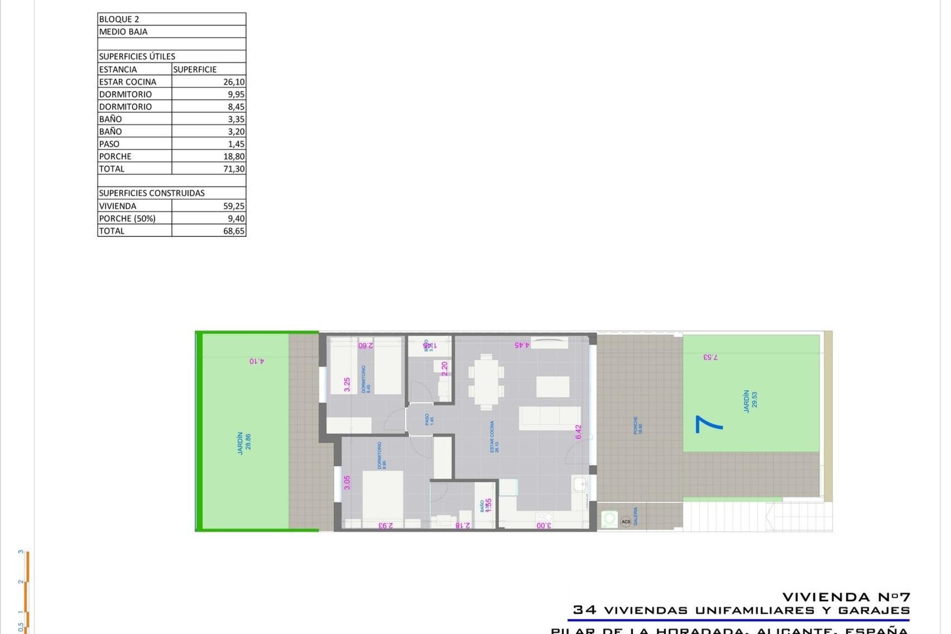 Nieuwbouw  - Bungalow - Pilar de la Horadada - pueblo