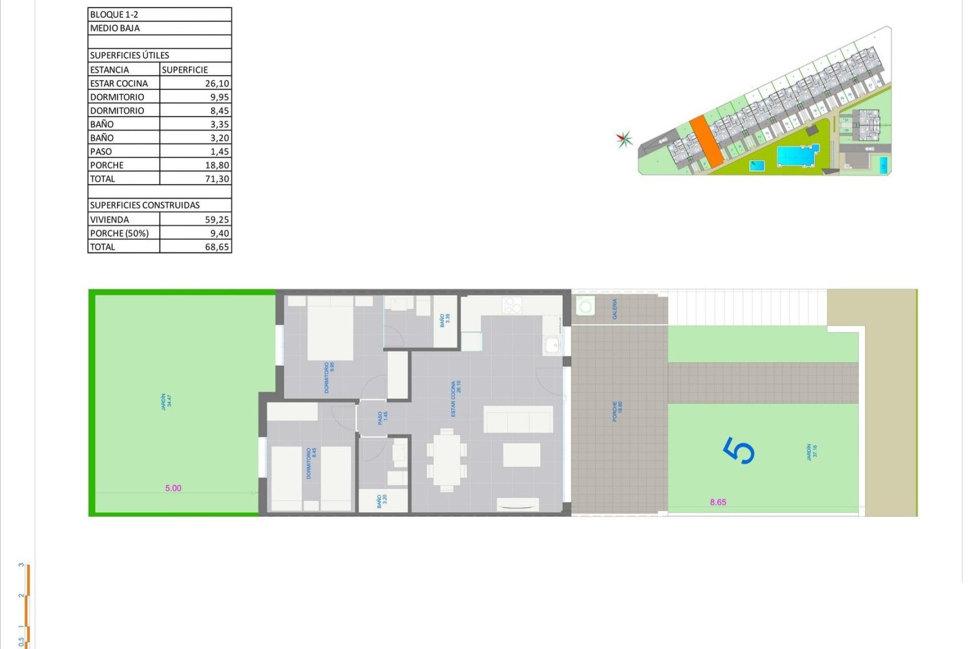 Nieuwbouw  - Bungalow - Pilar de la Horadada - pueblo