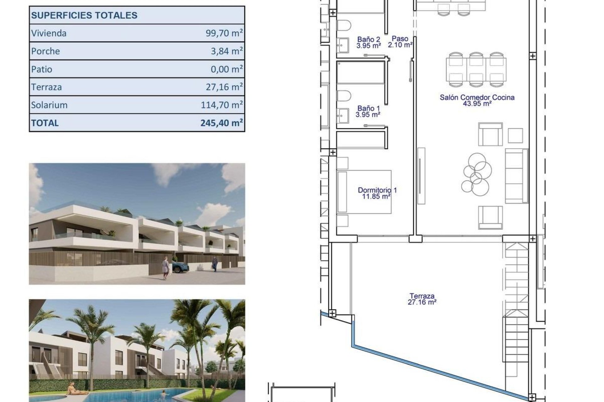Nouvelle  - Bungalow - Pilar de la Horadada - pueblo