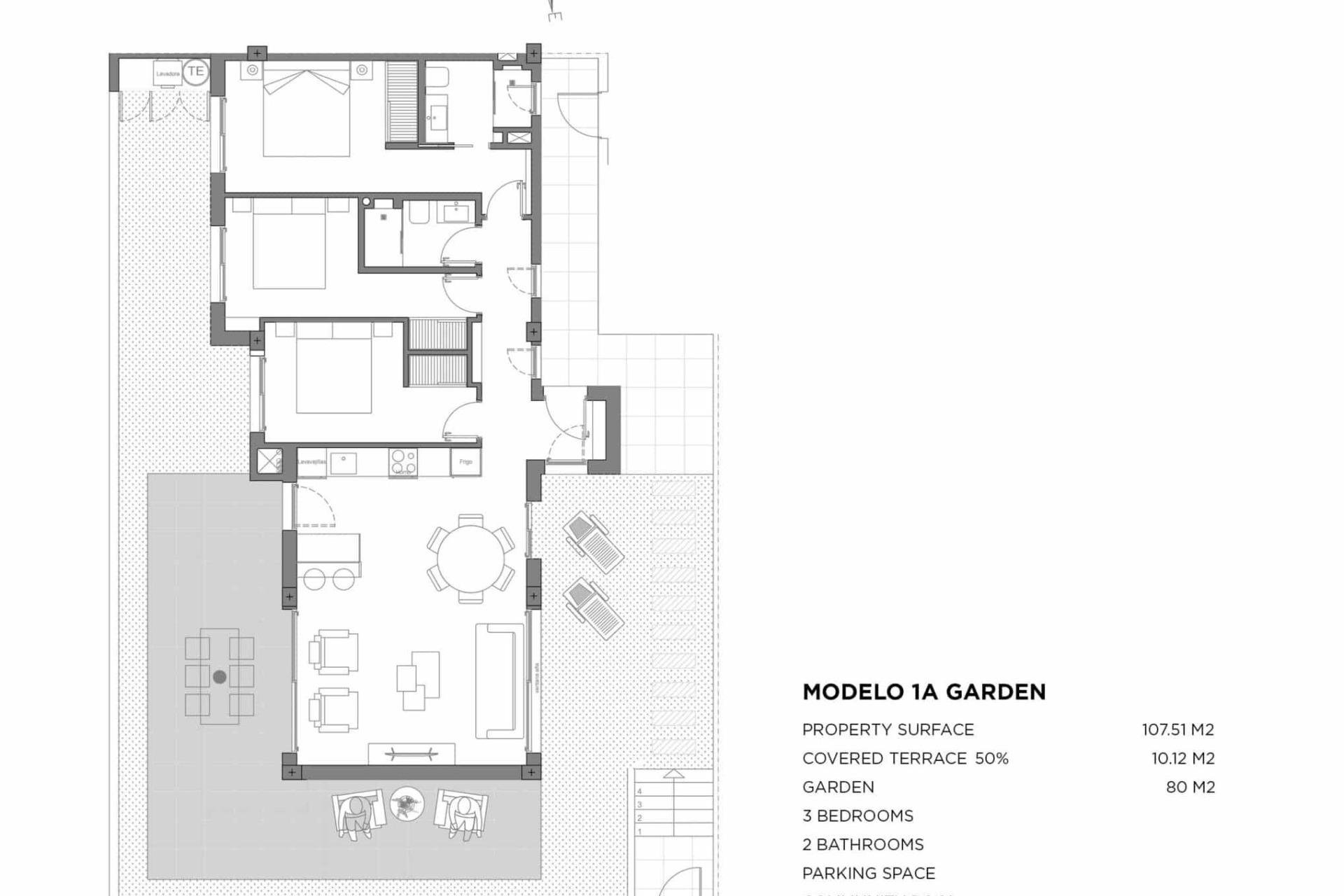 Nybygg - Ground floor apartment - Los Alcazares - Parque Diana